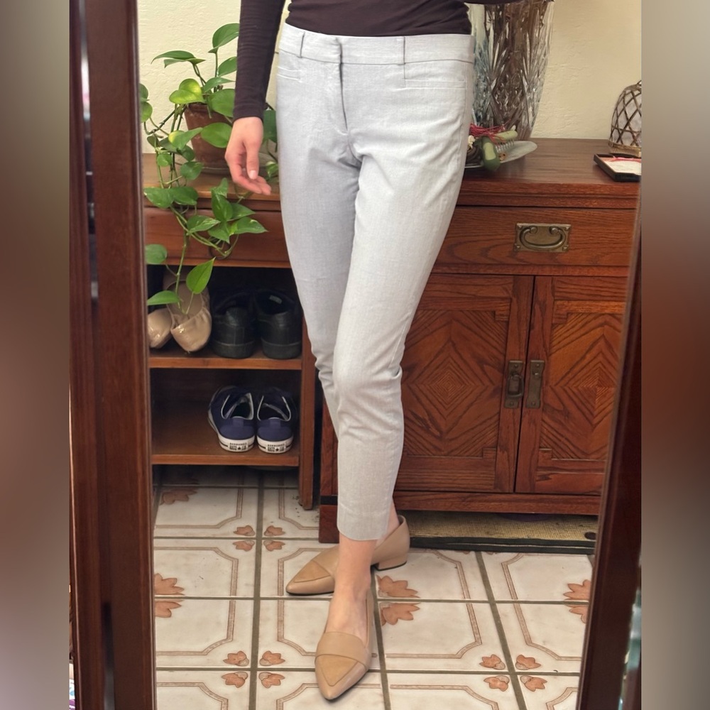 Banana Republic “Sloan” Light Grey Skinny Capri Pants